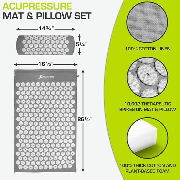 ProsourceFit Acupressure Mat and Pillow Set - Picture 2 of 5